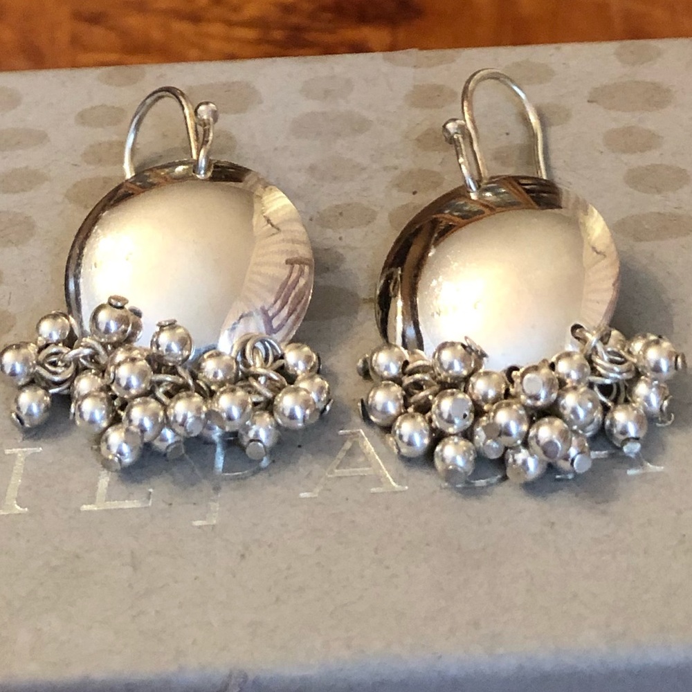 Rare Vintage Silpada Sterling Silver Cha-Cha Earrings W0886